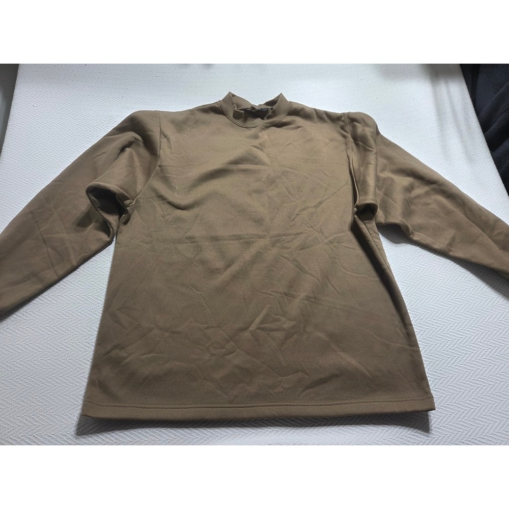 Guide Gear Men L Olive Brown Fleece Crewneck Sweatshirt Hunting Outdoor Pullover